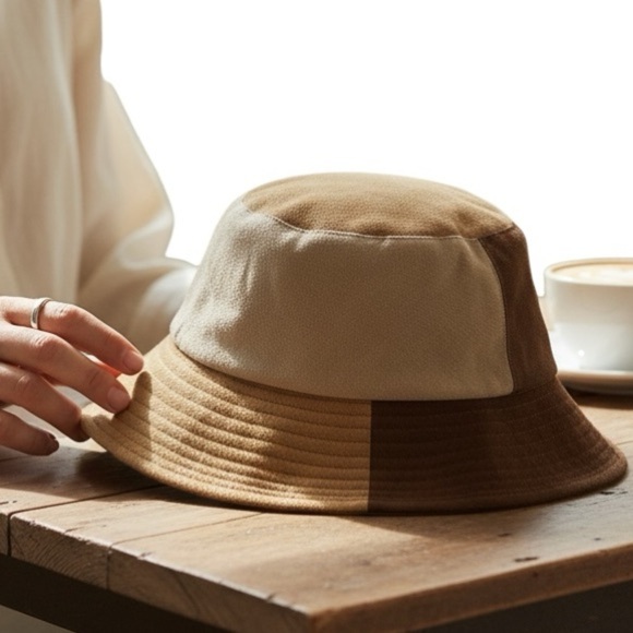 Urban Outfitters Micro Suede Patchwork Bucket Hat main image 9